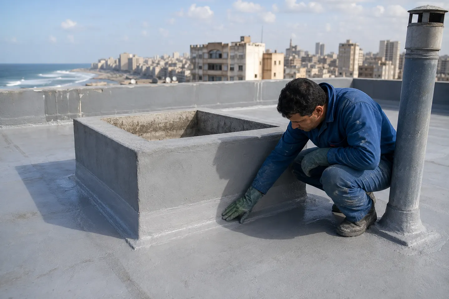 عزل قواعد الخزانات وخدمات السطح في الإسكندرية للتفاصيل